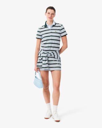 Striped Cotton Polo Dress
