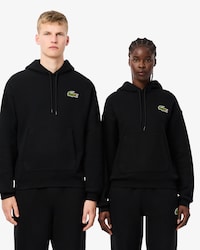 Unisex Loose Fit Badge Accent Hoodie