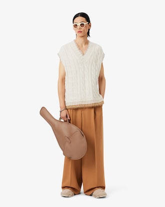 Runway Cable Knit Wool Sweater Vest