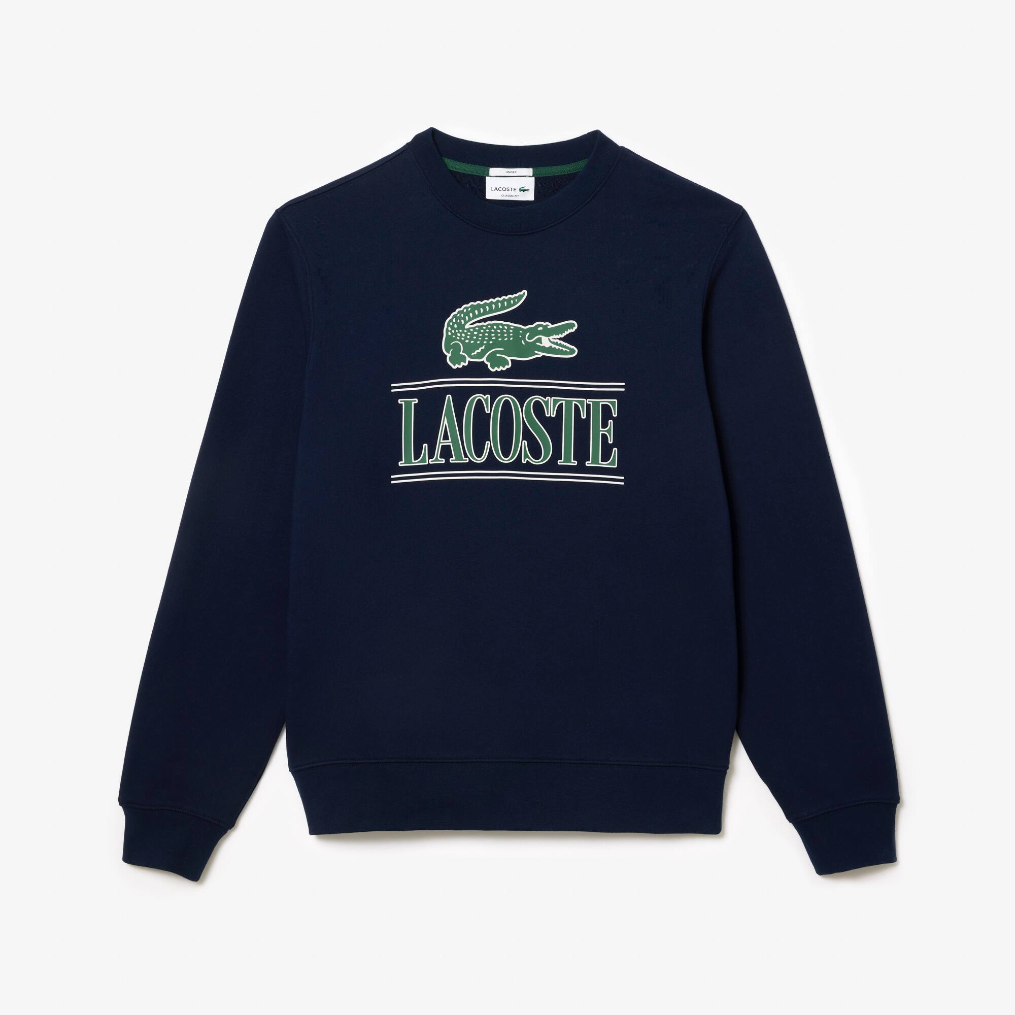Unisex Fleece Crew Neck Print Sweatshirt