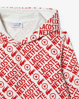 Sudadera Lacoste x Netflix para ni&ntilde;os de algod&oacute;n org&aacute;nico