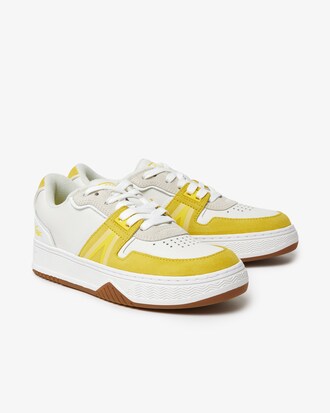 Sneakers L001 femme Lacoste en cuir color-blok semelle en gomme