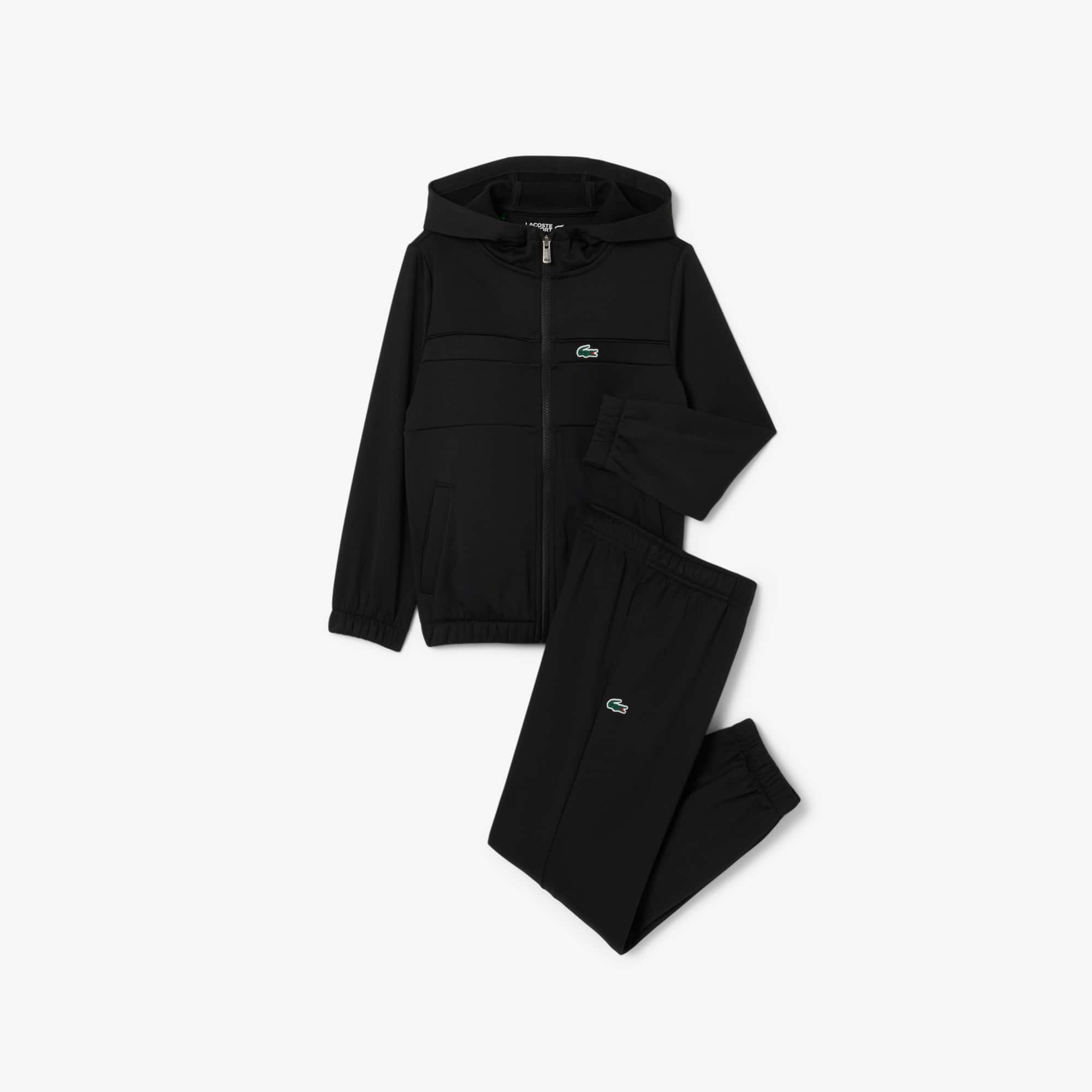 Lacoste Boys' Sport Colorblock Tracksuit - 10 Years In Black