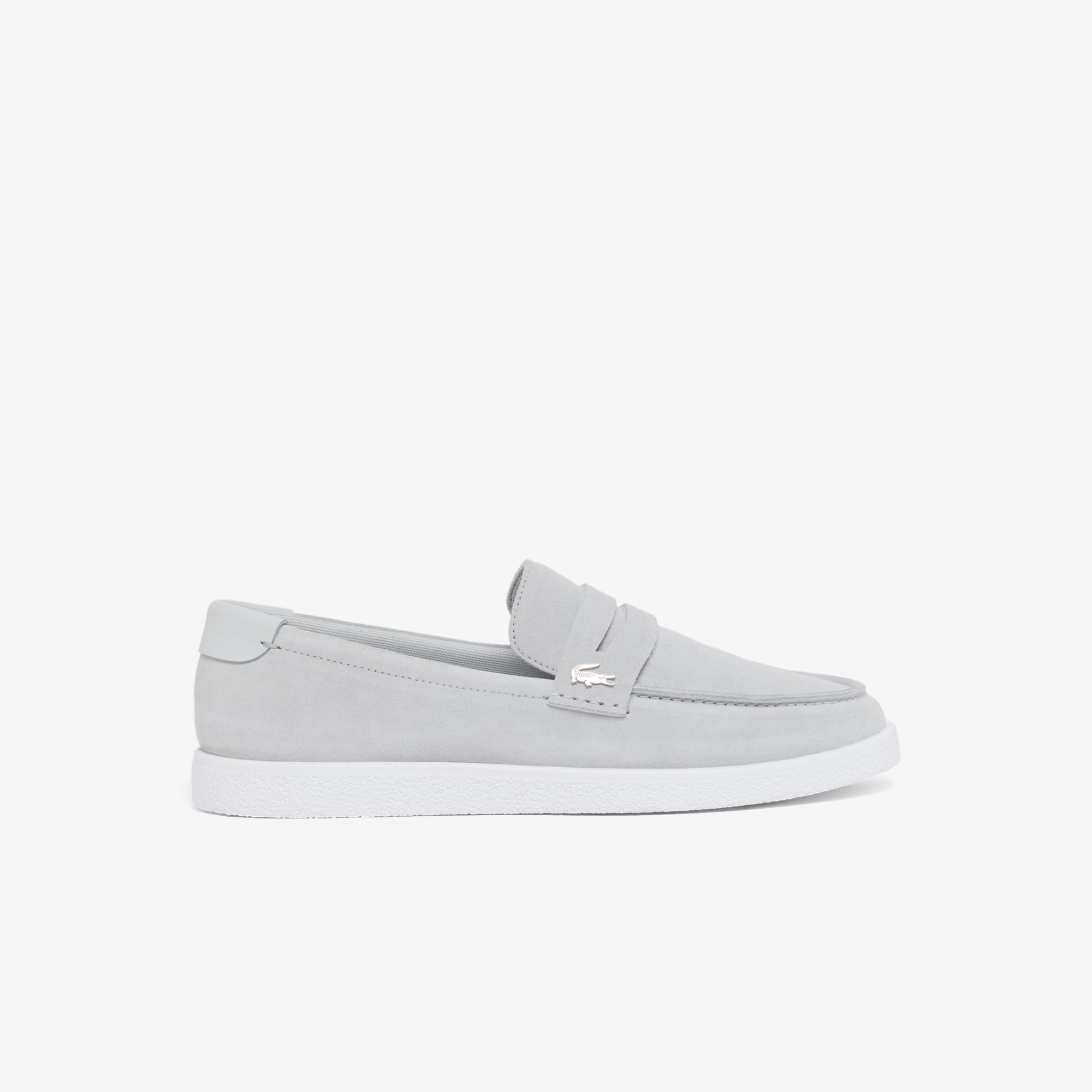 Lacoste Mocasines Cochet de Gamuza para Hombre Gris