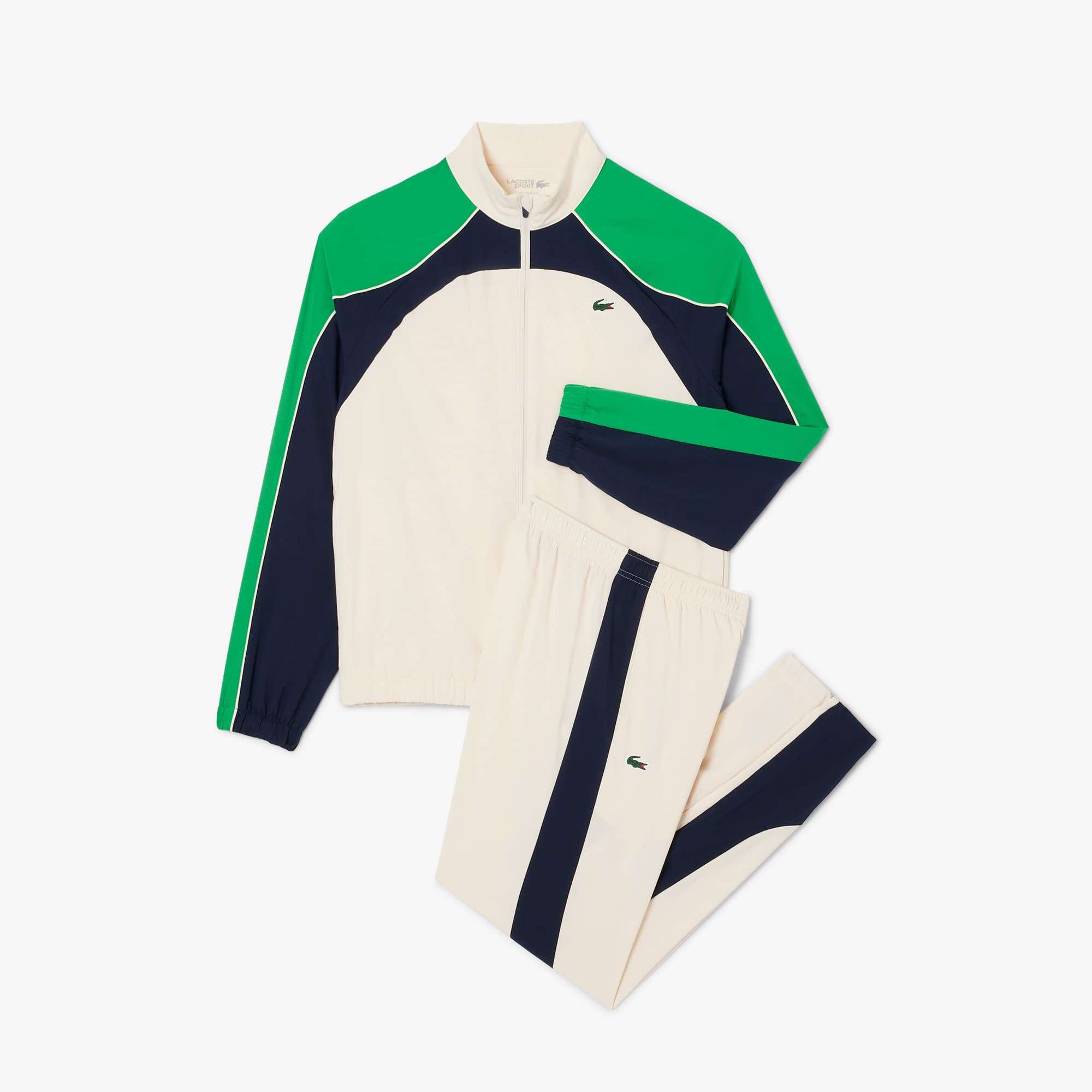LACOSTE テニス　トラックスーツ　US XS ラコステ LACOSTE カラーブロックテニストラックスーツ （ブルー