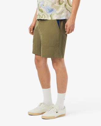 Shorts De Nailon Resistentes Al Viento Y Al Agua.