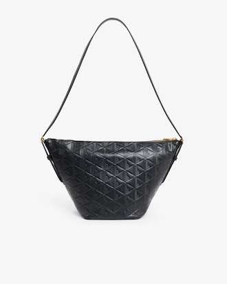 Maheki Embossed Leather Hobo Bag
