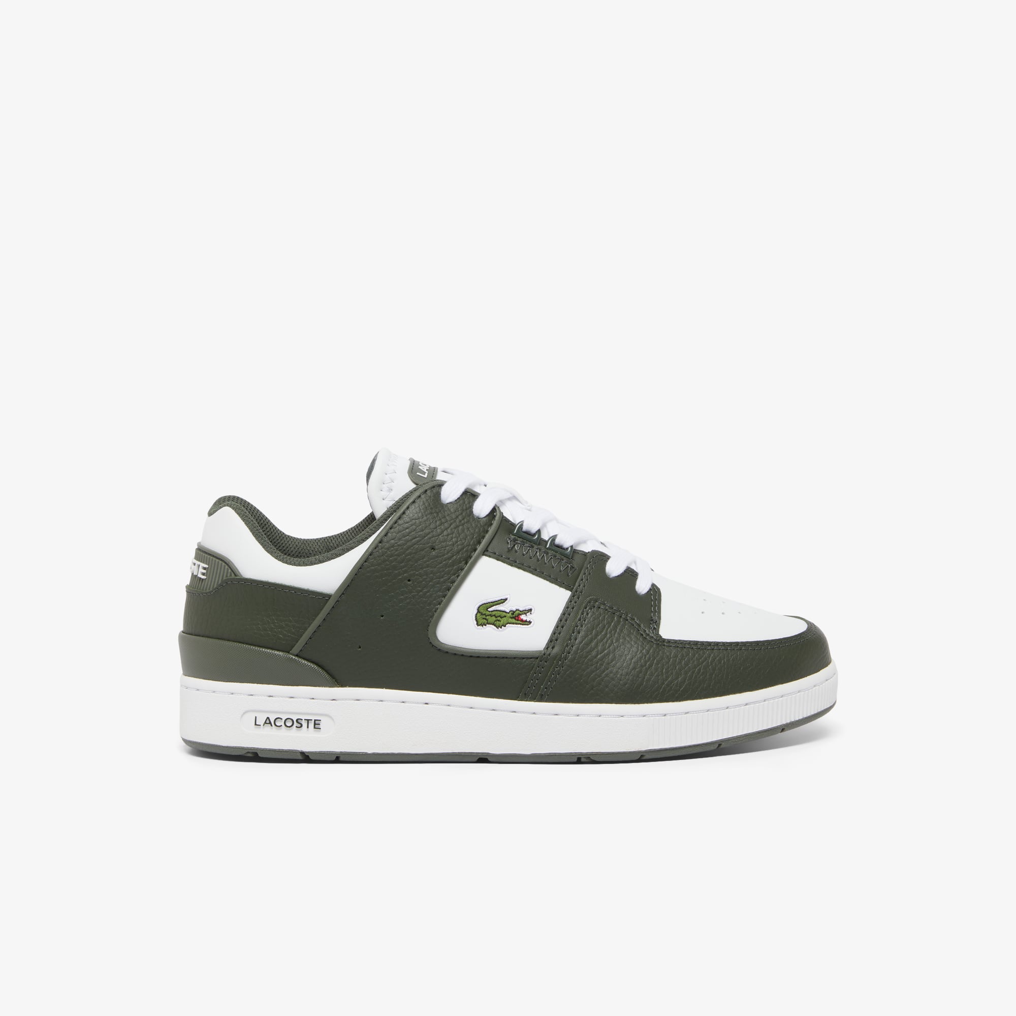 Lacoste Sneakers Hombre Court Cage De Piel Verde