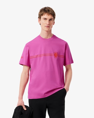 Playera Para Hombre De Punto De Algod&oacute;n Bordado Y Estampado