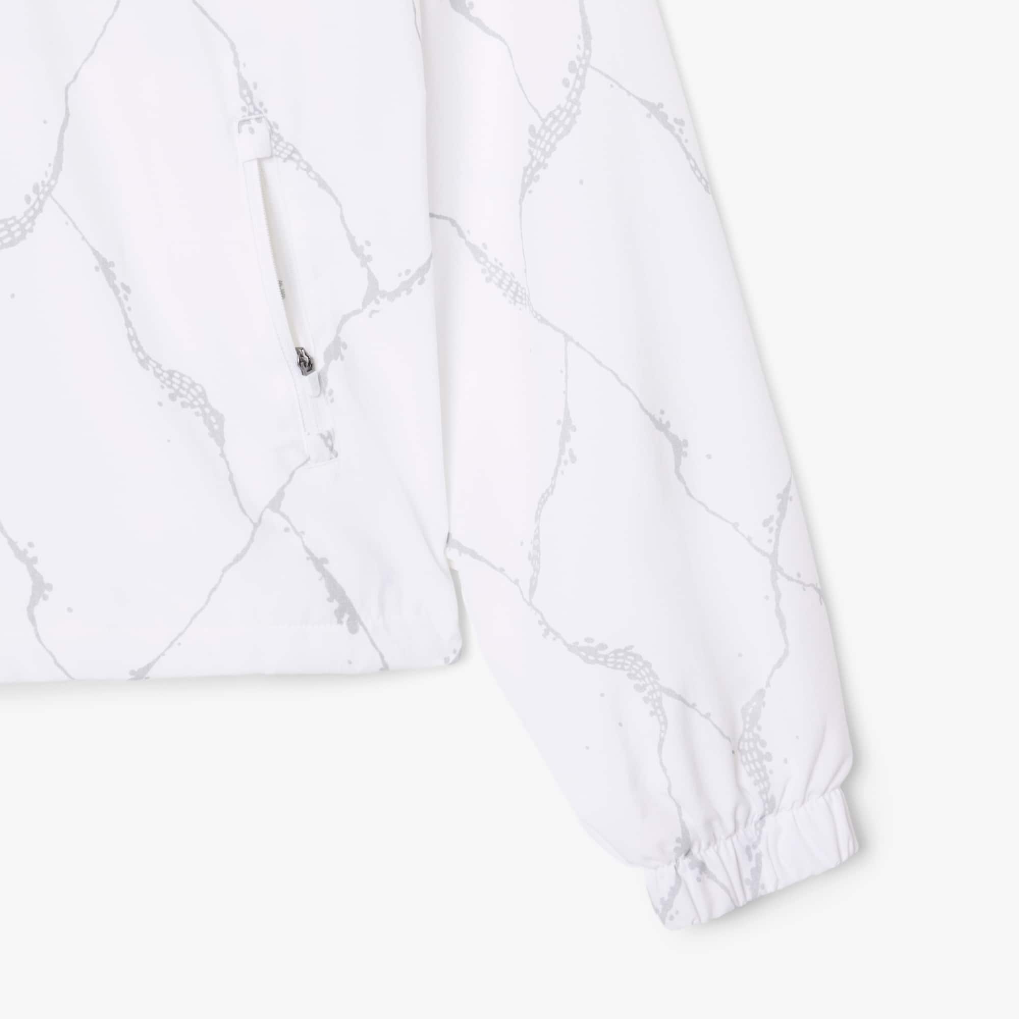 Reflective Crocodile Print Tennis Jacket