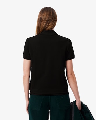Polo femme regular fit en petit piqué de coton souple