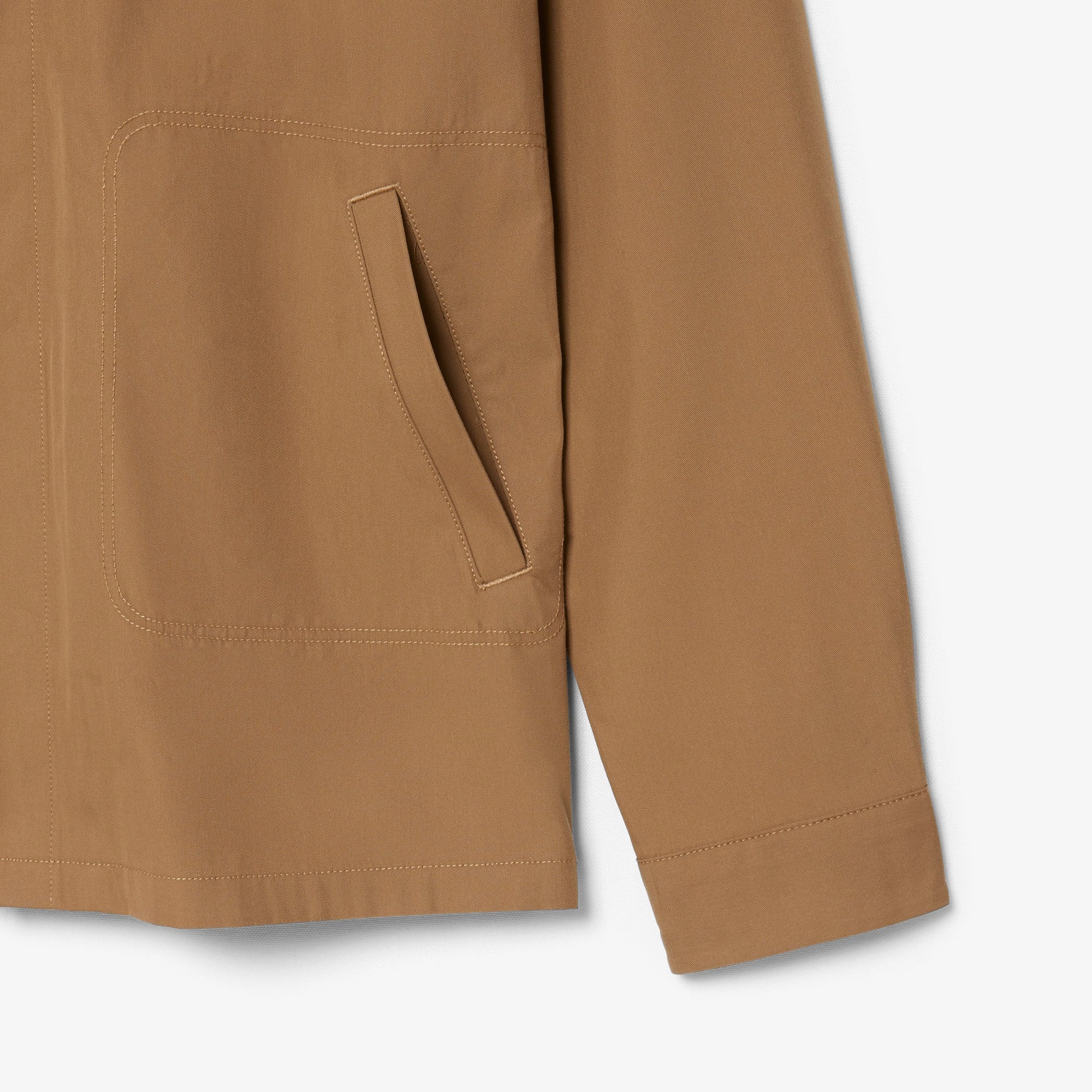 Cotton Blend Twill Overshirt