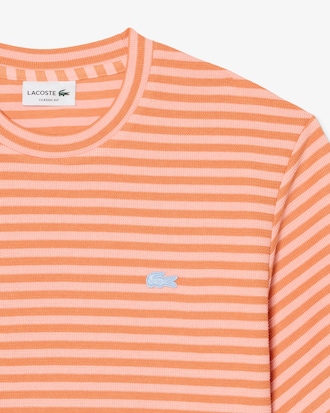 Textured Striped Cotton T-shirt