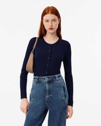 Women's Merino Wool 3D Knit Cardigan