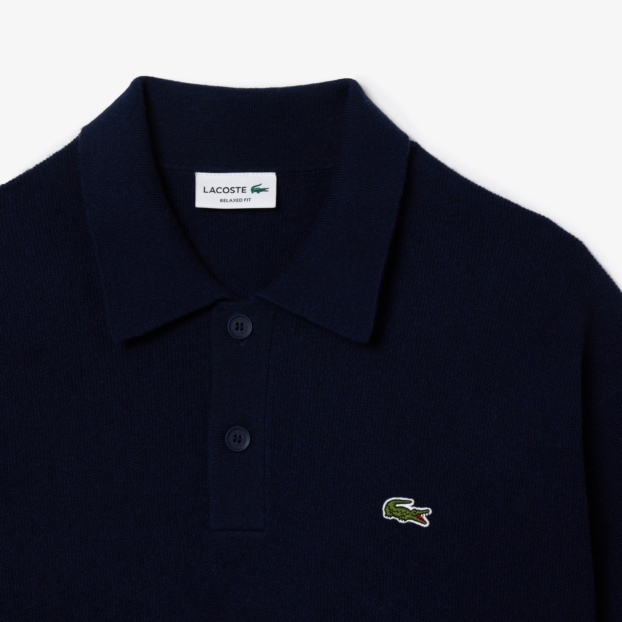 Men's Relaxed Fit Wool Polo Sweater - Sweaters & Sweatshirts - New