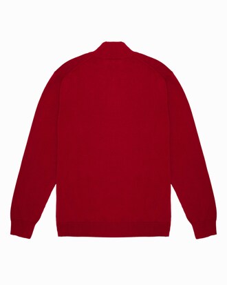 Su&eacute;ter Lacoste con cierre y composici&oacute;n de algod&oacute;n para hombre