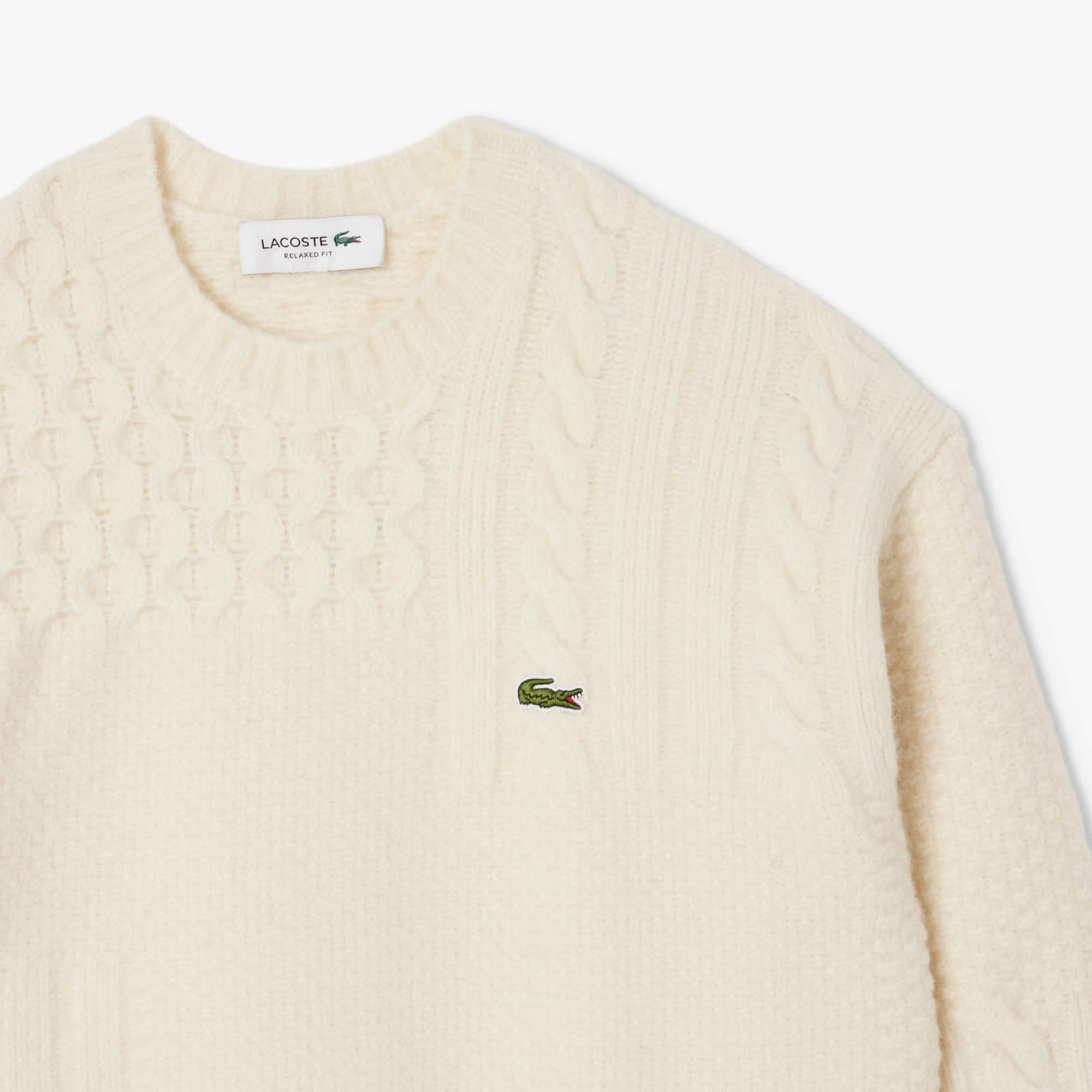 Men's Relaxed Fit Patchwork Effect Wool Sweater