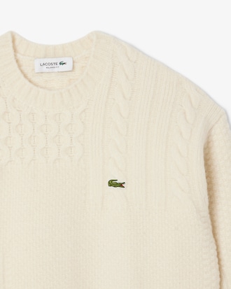 Men's Relaxed Fit Patchwork Effect Wool Sweater