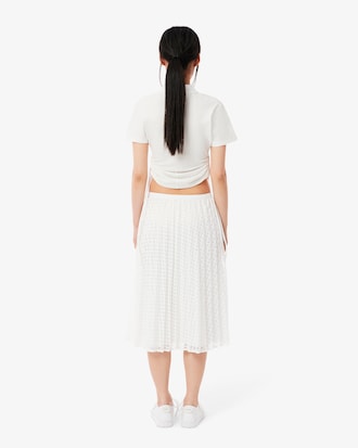 Women's Pleated Lace Skirt