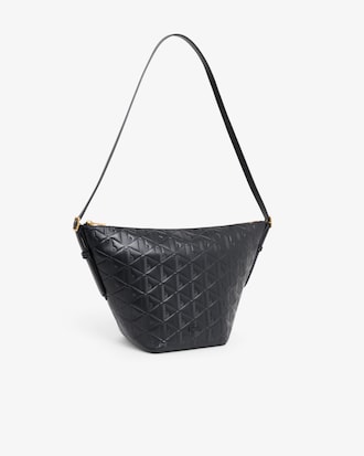 Maheki Embossed Leather Hobo Bag