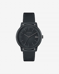Men's Lacoste.12.12 Move 3 Hands Watch Black Silicone