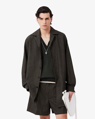 Runway Printed Wool Overshirt