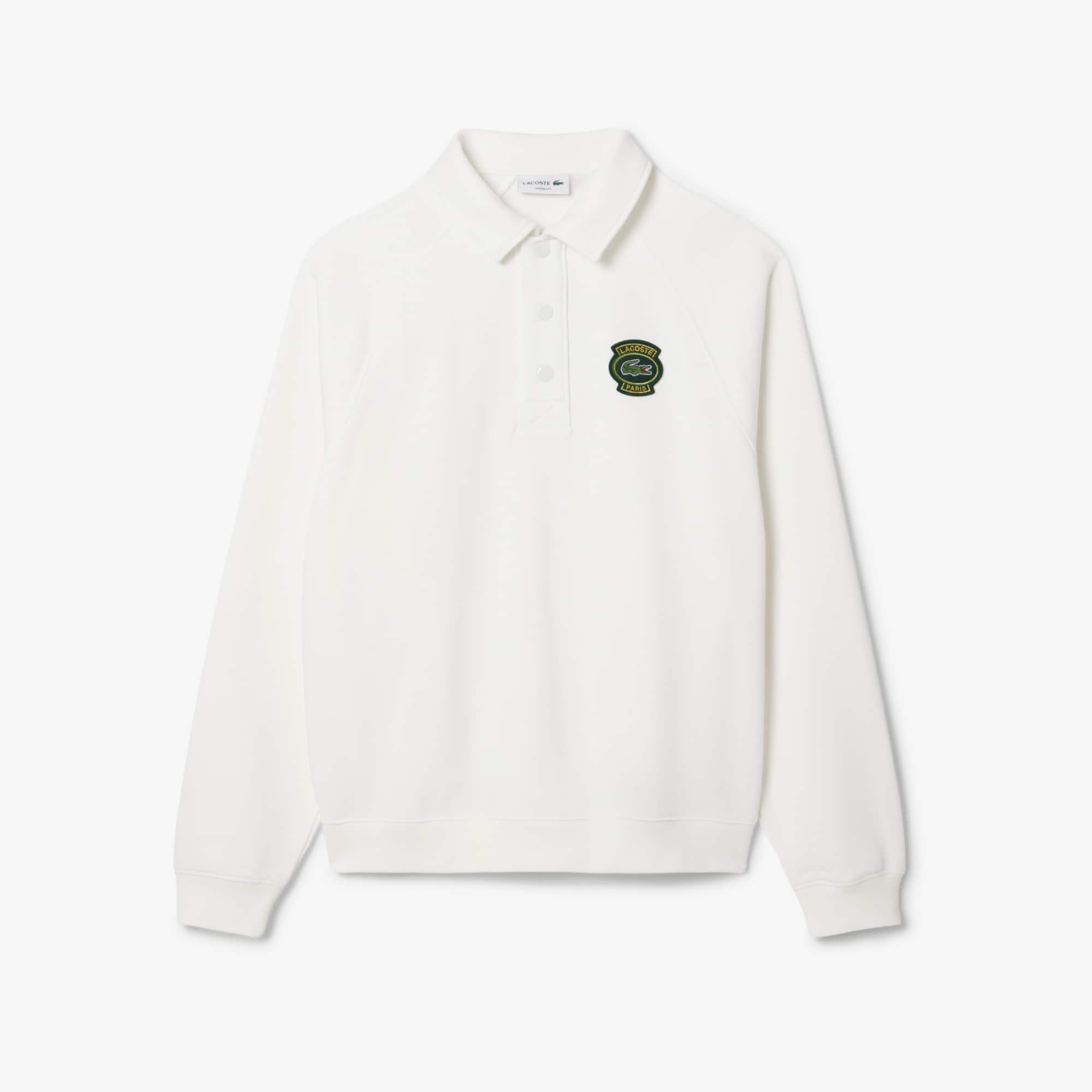 Men's Loose Fit Polo Collar Fleece Sweatshirt - Sweaters