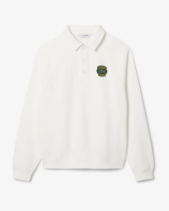 Men's Loose Fit Polo Collar Fleece Sweatshirt