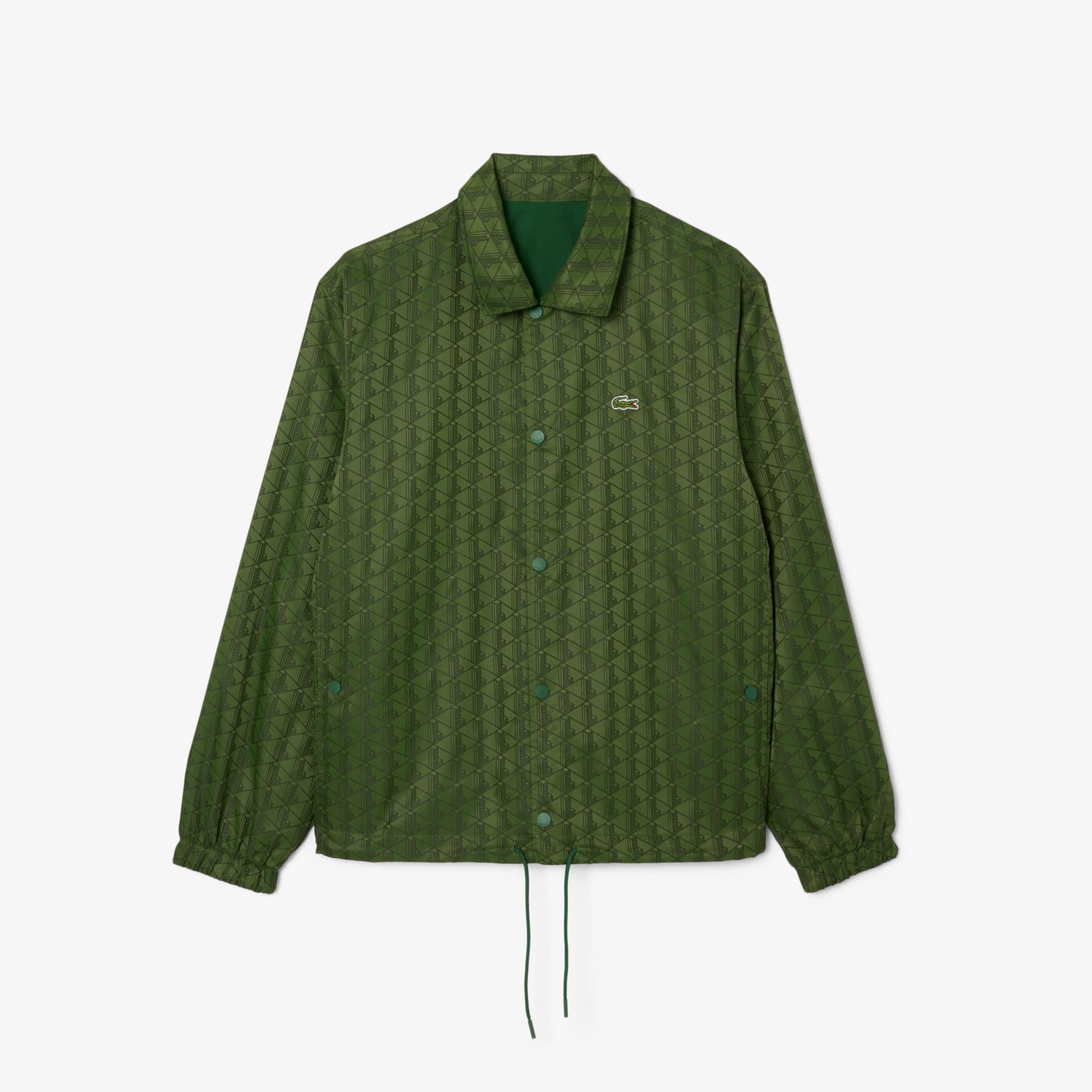 LACOSTEジャケット Lacoste abstract-print Shirt Jacket | Black | FARFETCH