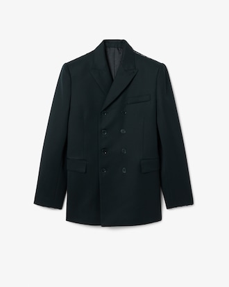Runway Double Breasted Lightweight Wool Blazer