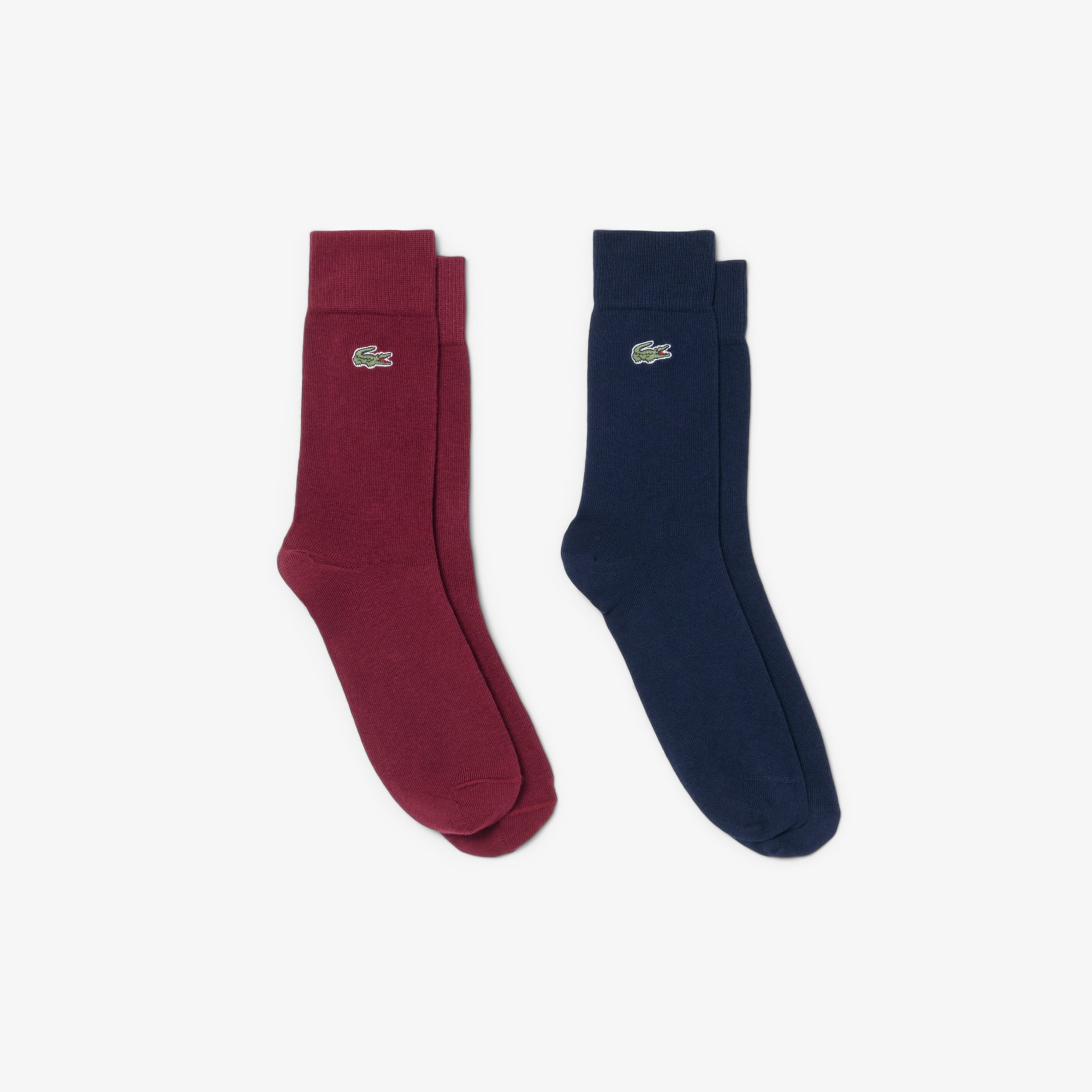 Lacoste 2-pack Cotton Socks - 6.5 - 8.5 In Red