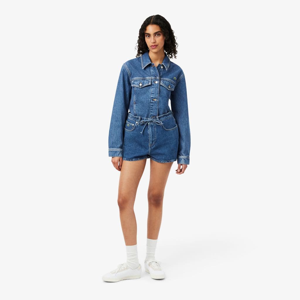 Lacoste Cotton Denim Shorts