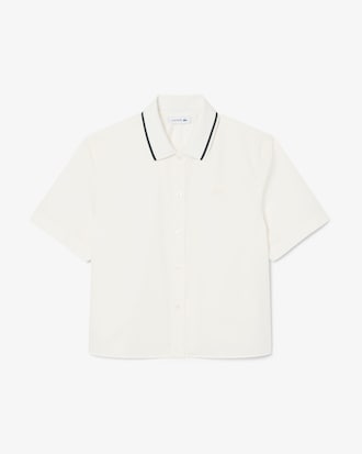 Petit Piqu&eacute; Effect Oversized Shirt