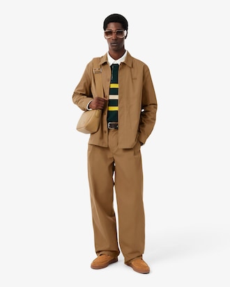 Cotton Blend Twill Overshirt