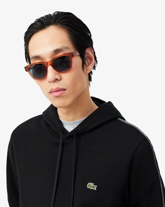 Logo Stripe Zipped Hoodie