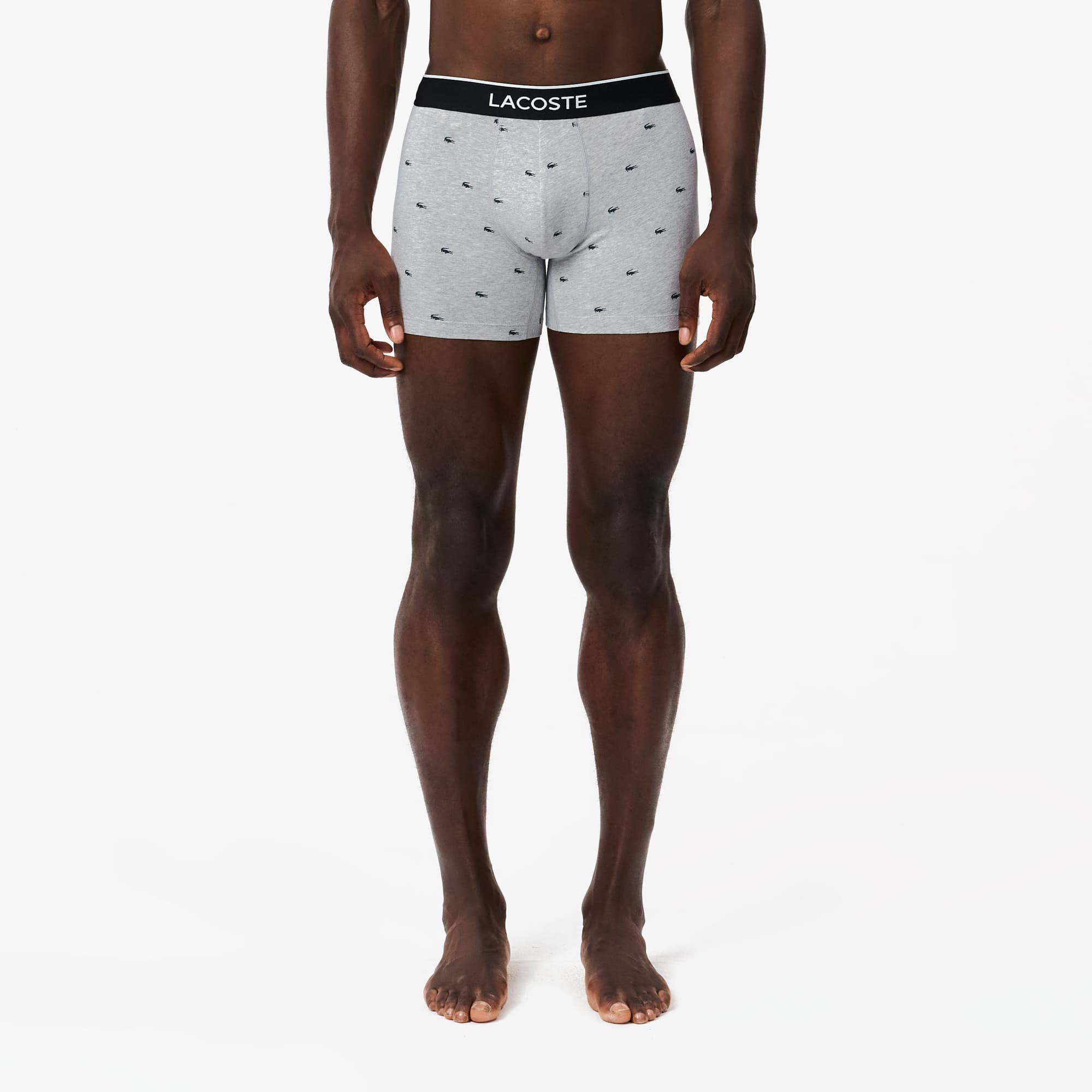 トランクス Lacoste Underwear Boxer Briefs 3-Pack 5H3389-W64 Men's 3-Pack Stretch Cotton Boxer Briefs - Underwear - New