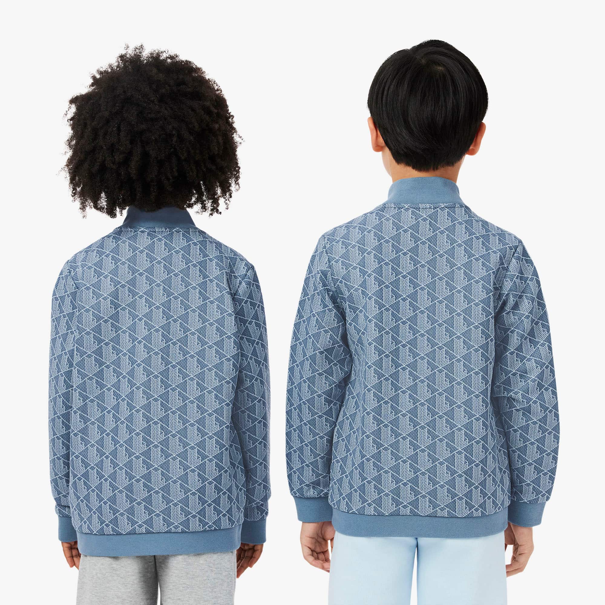 Kids' High-Neck Zip-Up Paris Monogram Sweatshirt - Teens Sweaters