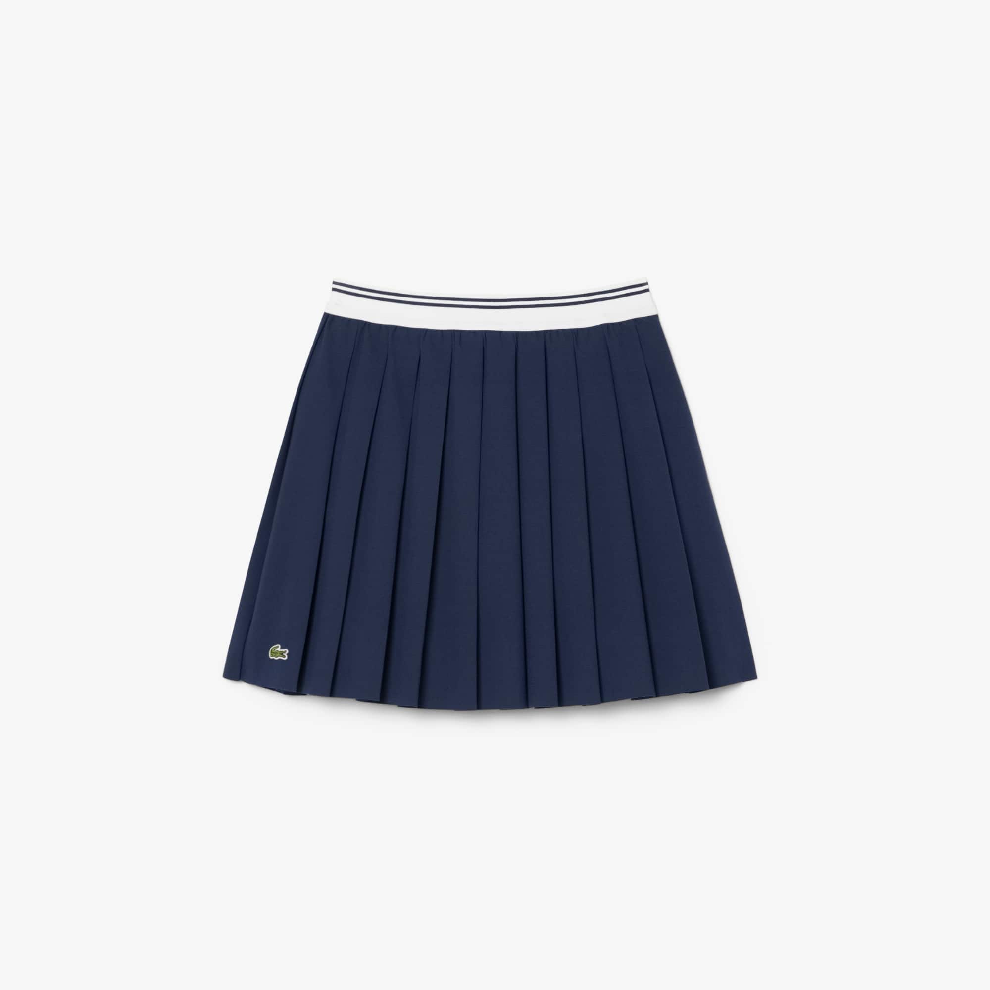Lacoste Girls' Oxford Cotton Pleated Skirt