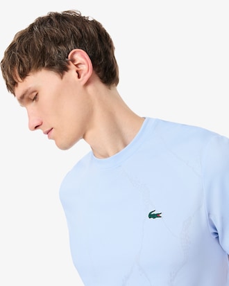 Playera de Tenis con Cocodrilo de Jacquard Ultra Dry