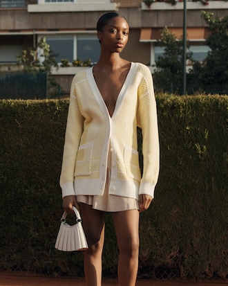 Tennis Court Long Cardigan