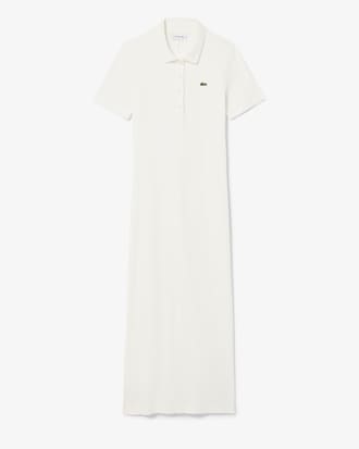 Women's Long Ribbed Cotton Polo Dress