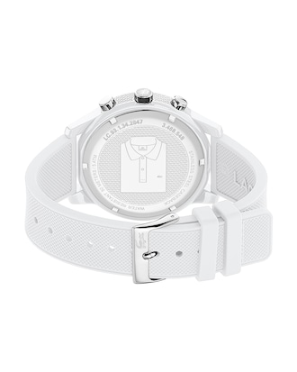 Men's Lacoste 12.12 Chronograph Watch with White Silicone Strap
