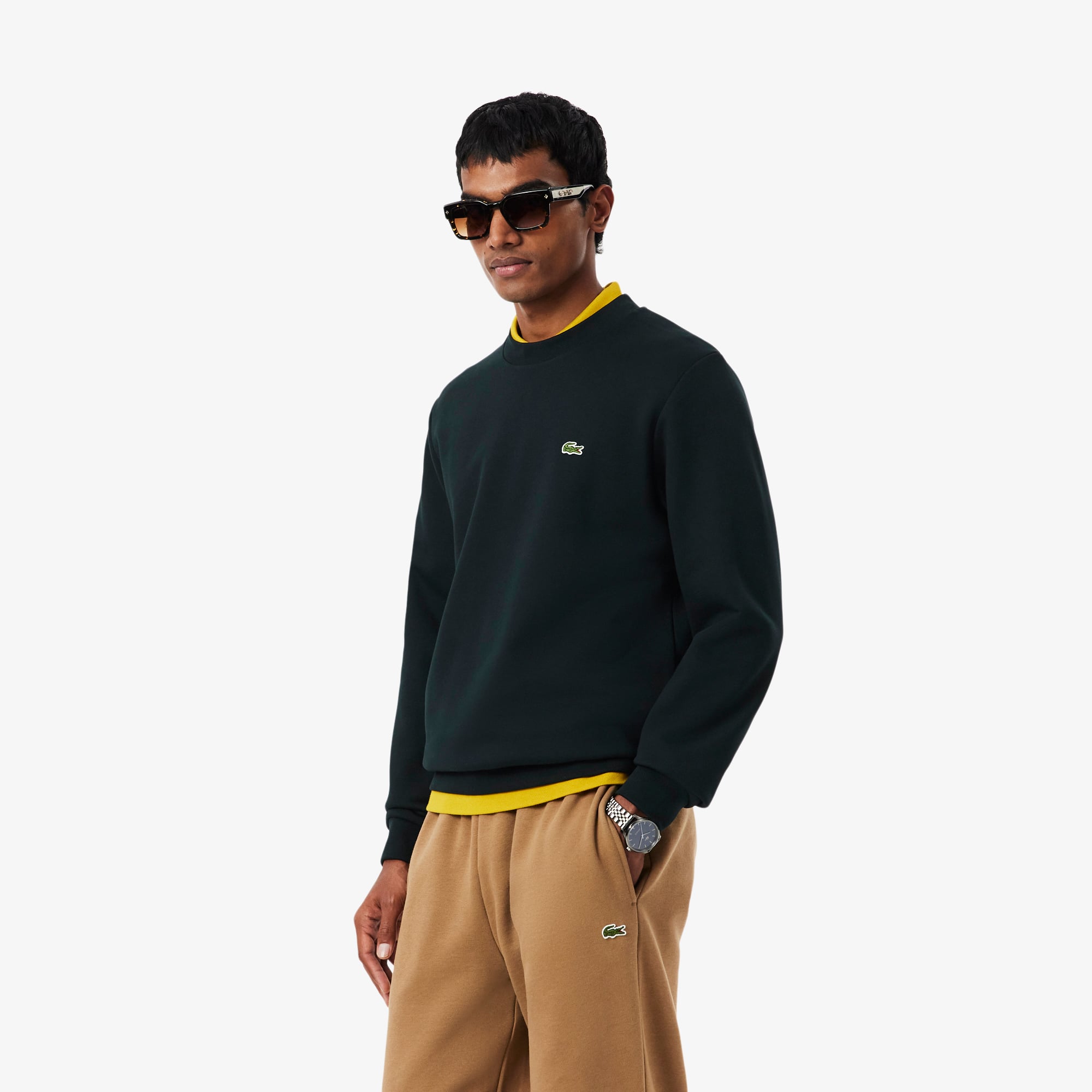 Lacoste | Men's Classic Fit Fleece Sweatshirt, Dark Varech, Size Medium