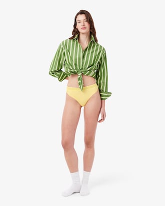 Logo Waist Microfiber String Briefs