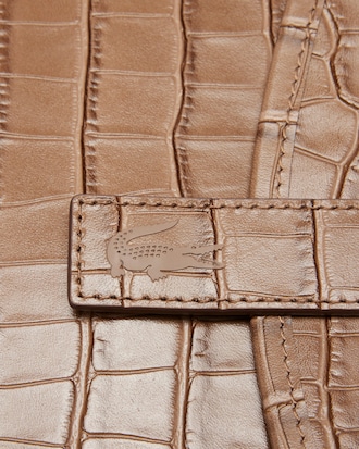 Runway Mock Croc Leather Racket Bag