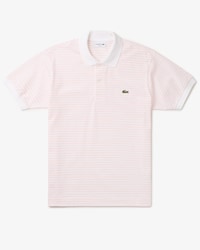Men's Classic Fit L.12.12 Striped Petit Piqu&eacute; Polo