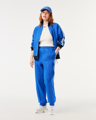 Sweatshirt zipp&eacute; femme loose fit avec bandes sigl&eacute;es