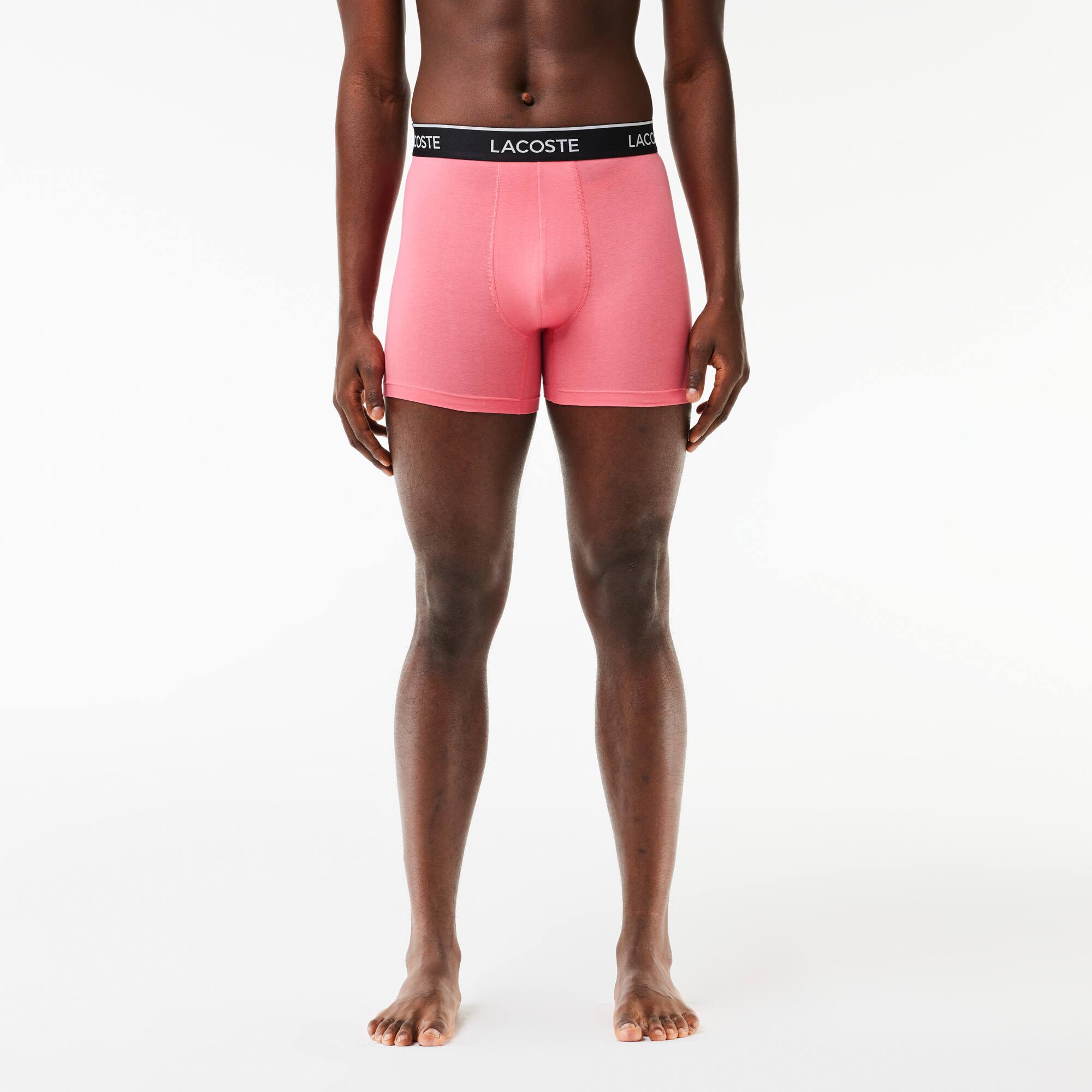 トランクス Lacoste Underwear Boxer Briefs 3-Pack 5H3389-W64 Men's 3-Pack Stretch Cotton Boxer Briefs - Underwear - New