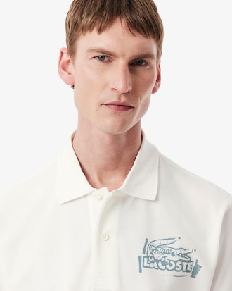 Polo L.12.12 Estampado De Corte Cl&aacute;sico Para Hombre