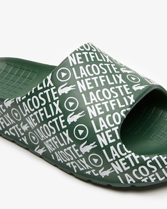 Women's Lacoste x Netflix Serve Slide Textile Slides